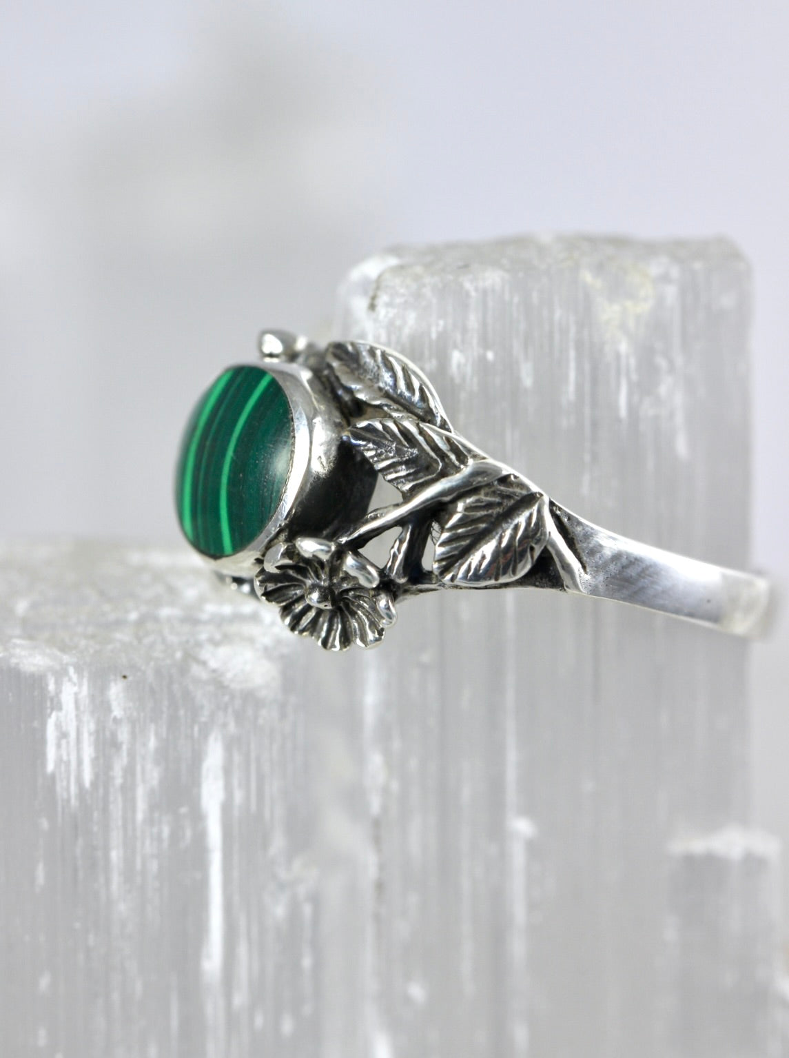 Malachite Laurel Ring
