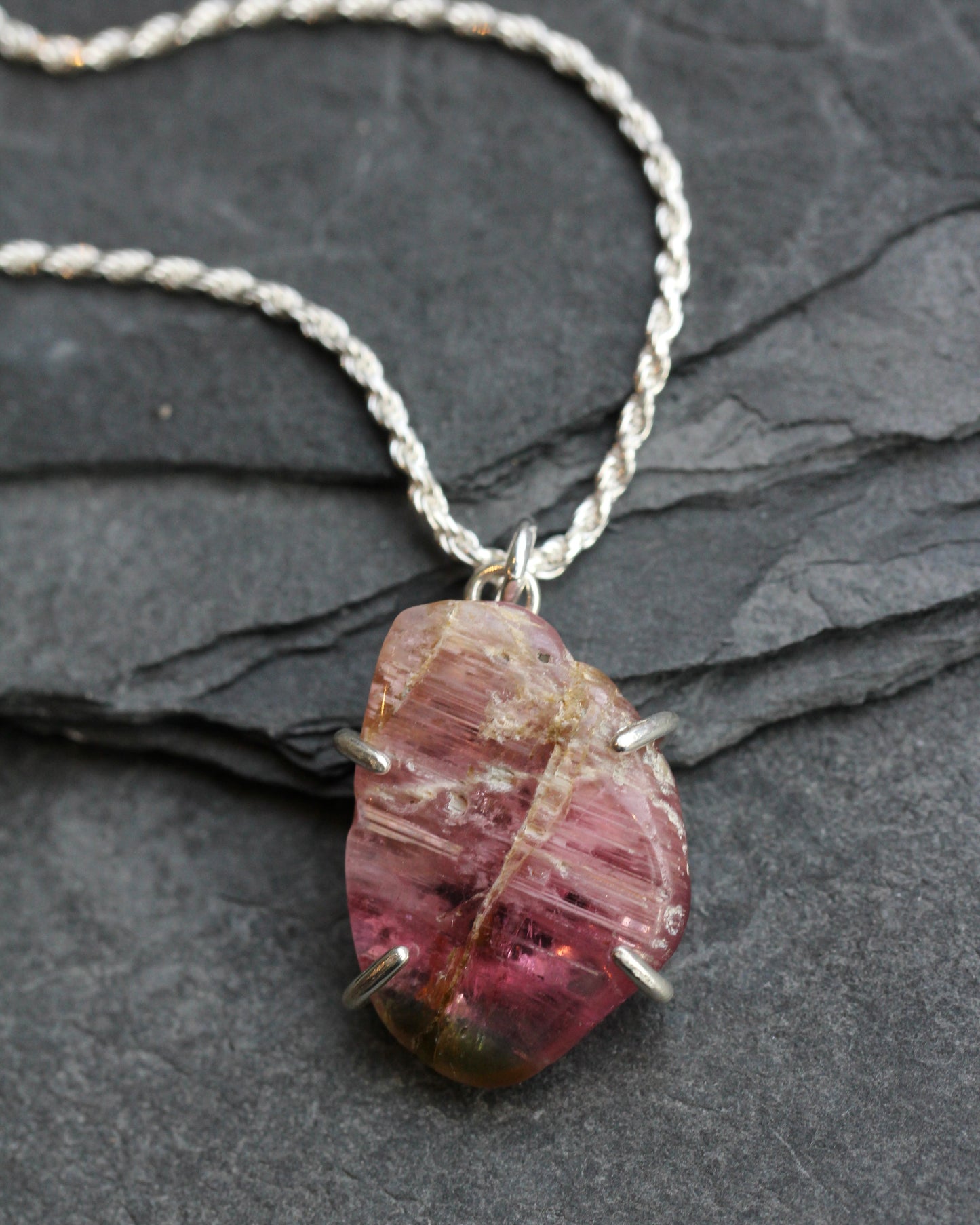Watermelon Tourmaline Necklace