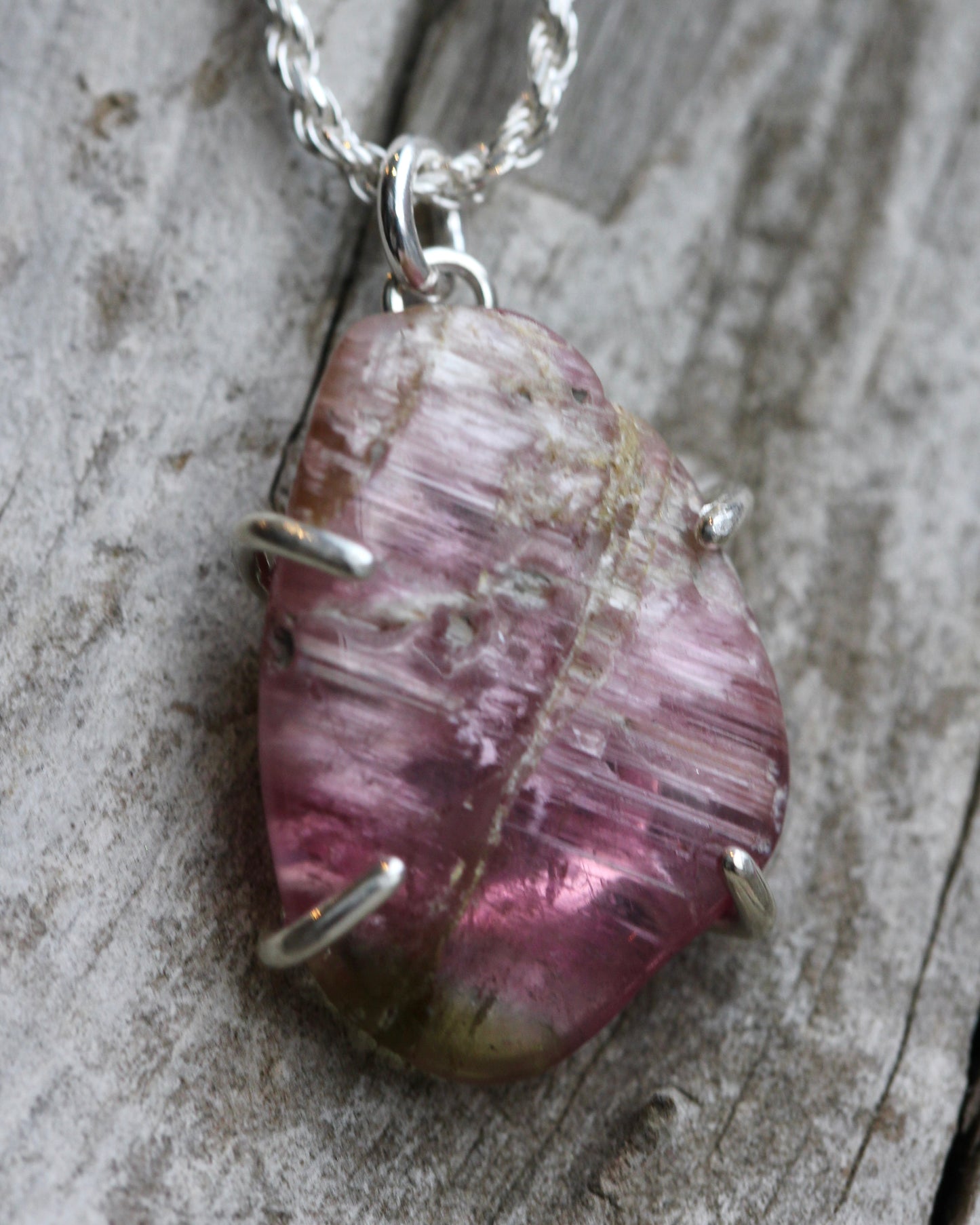 Watermelon Tourmaline Necklace