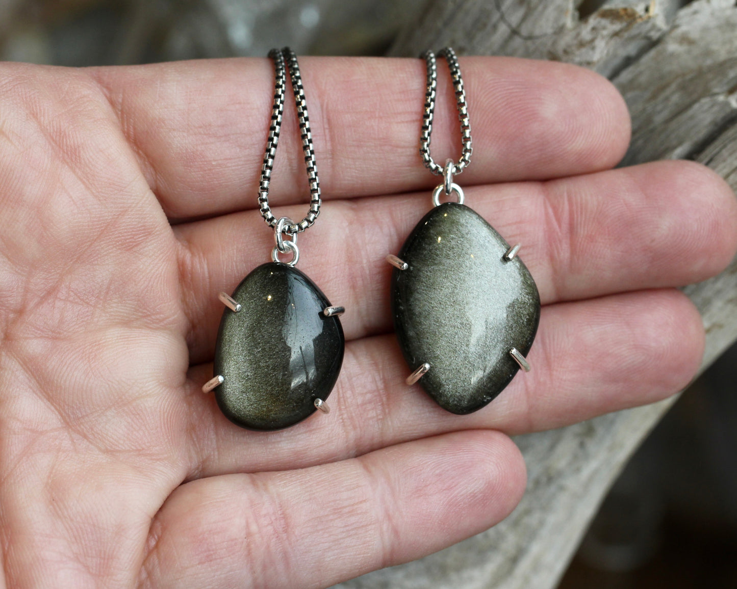 Gold Sheen Obsidian Necklaces