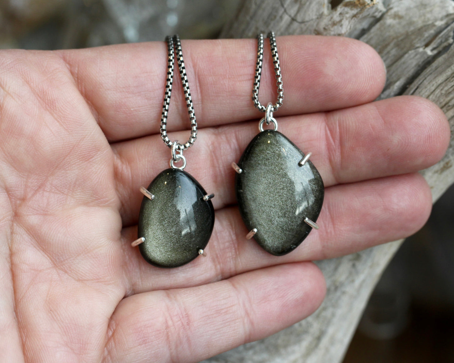 Gold Sheen Obsidian Necklaces