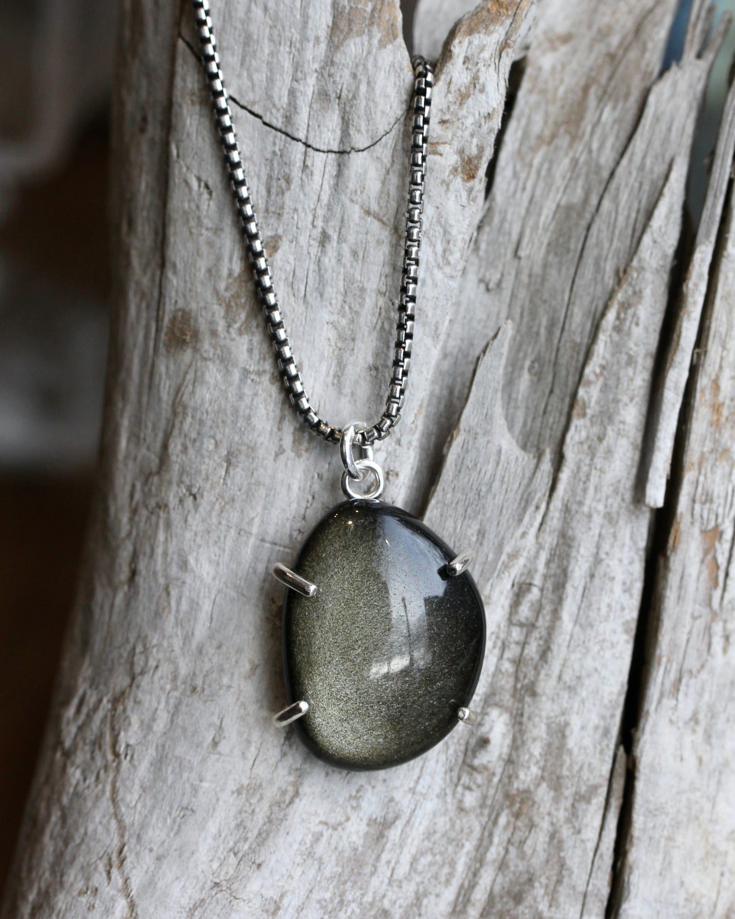 Gold Sheen Obsidian Necklaces