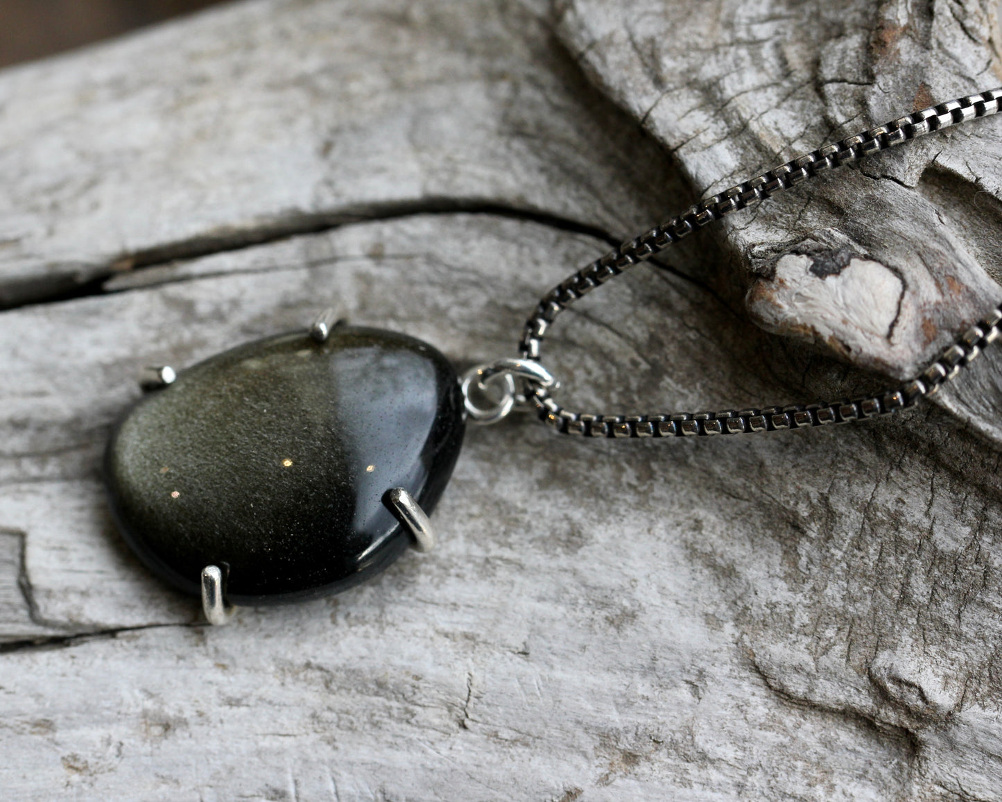 Gold Sheen Obsidian Necklaces