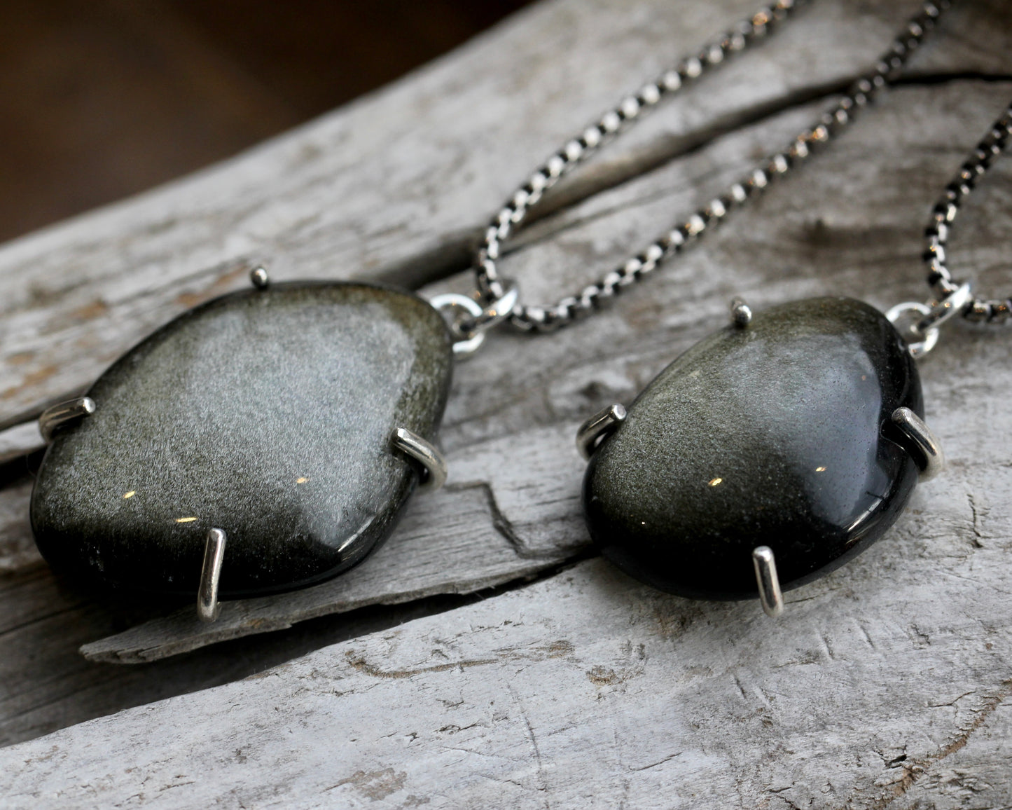 Gold Sheen Obsidian Necklaces