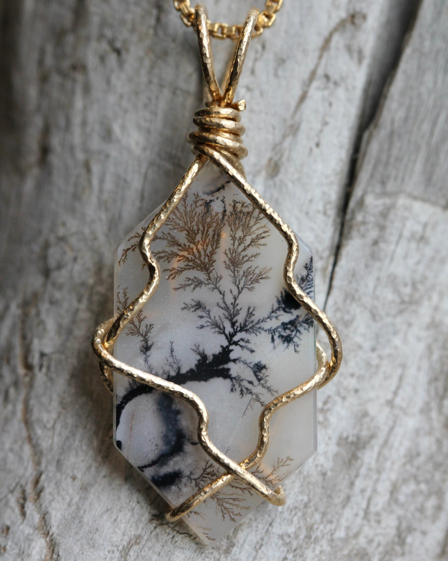 Dendritic Agate Tree Necklace