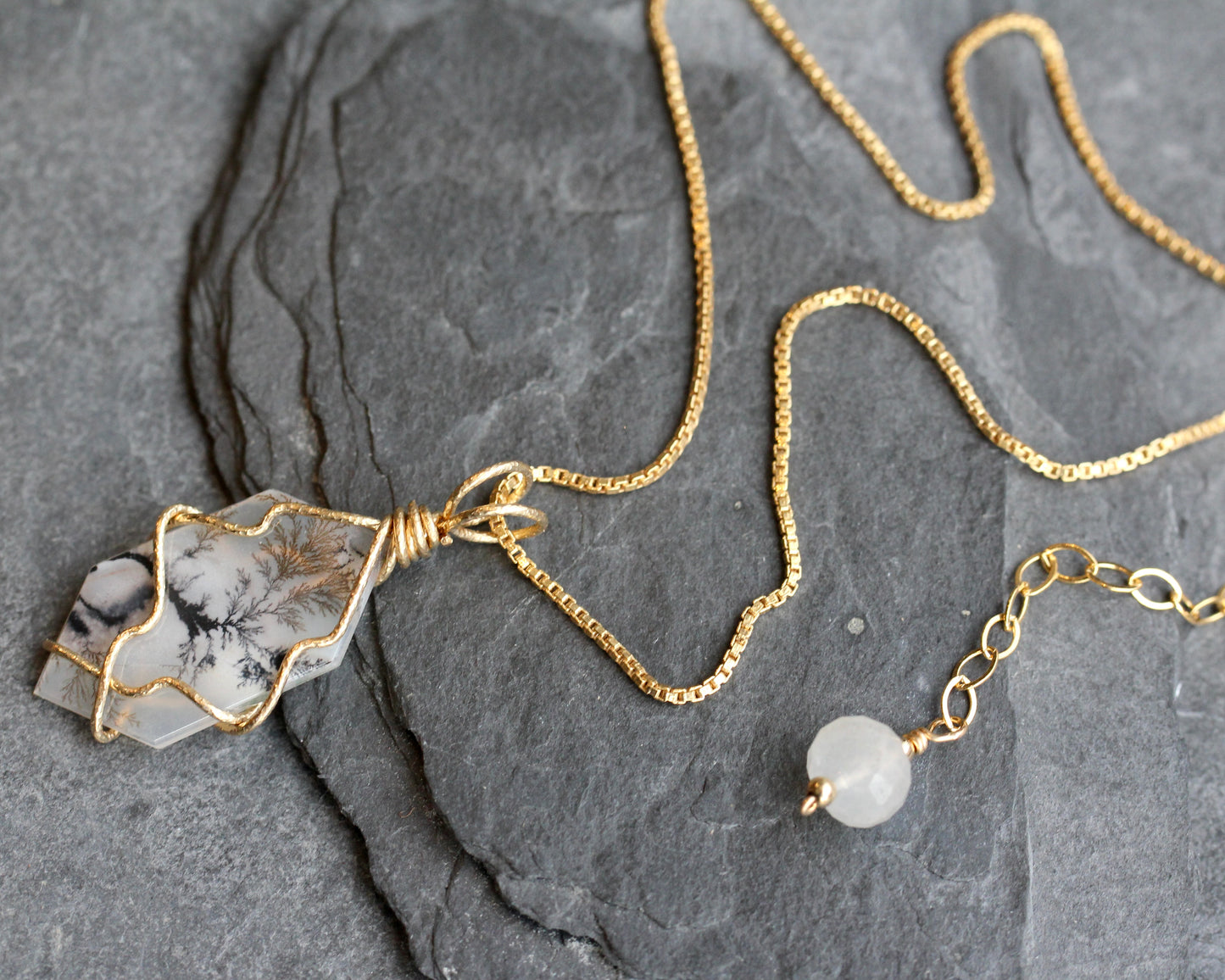 Dendritic Agate Tree Necklace