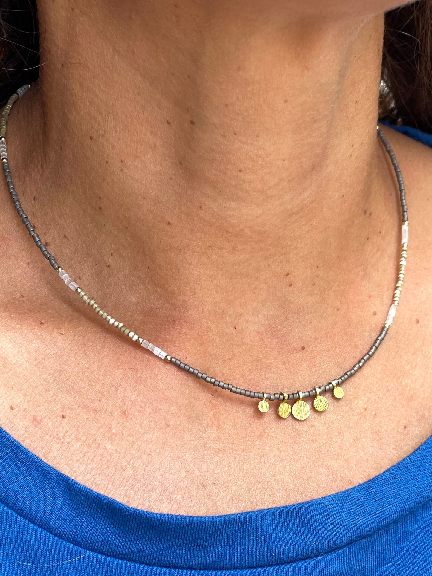 Multi Color Beaded Choker Necklaces