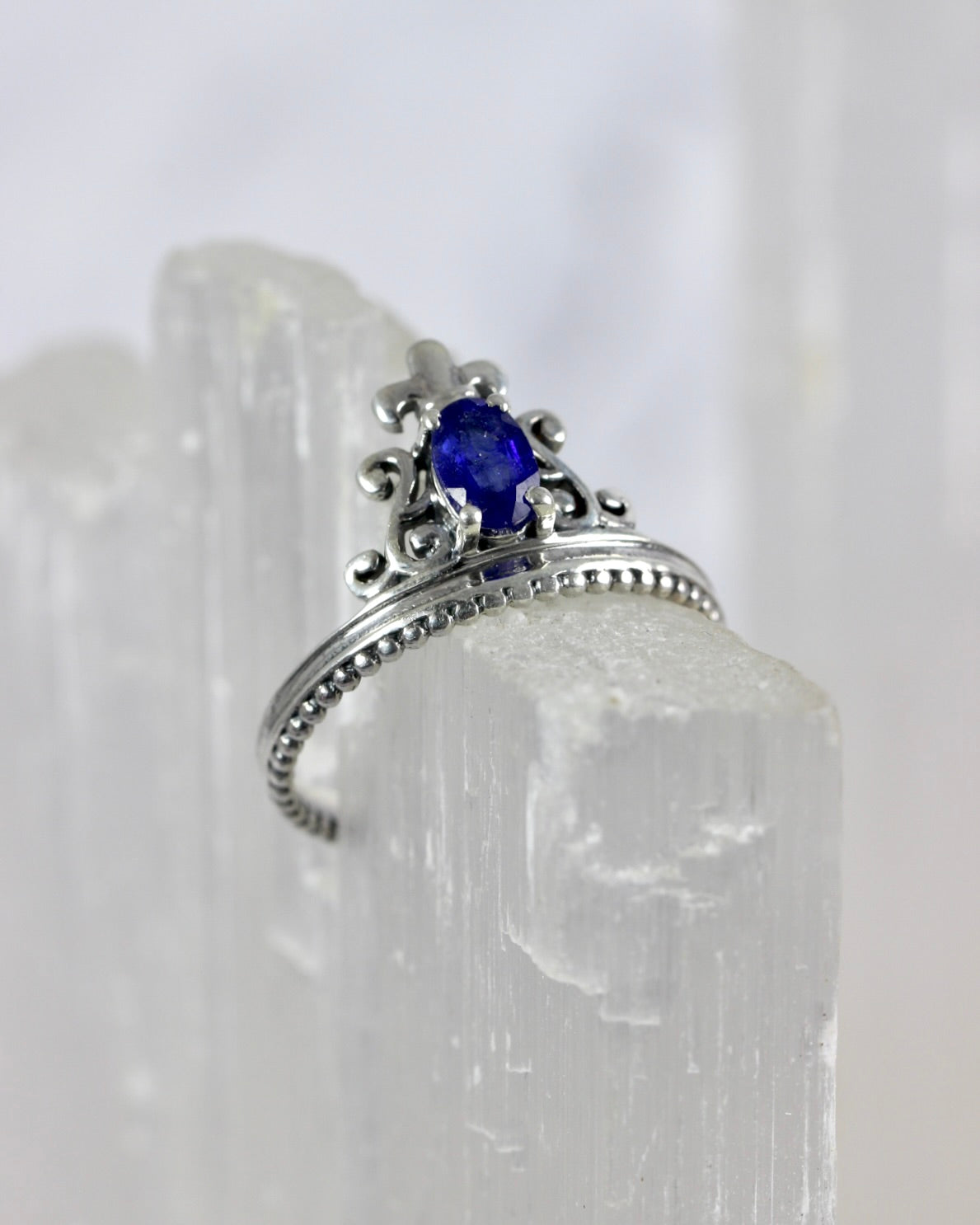 Sapphire Crown Ring