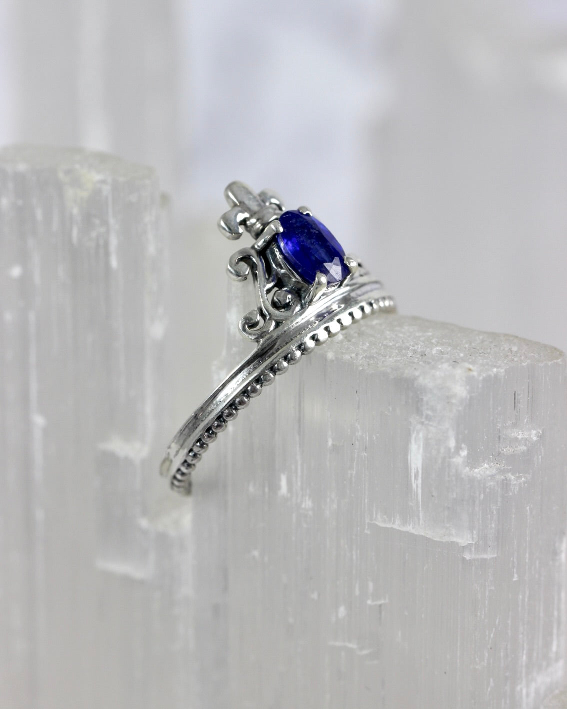Sapphire Crown Ring