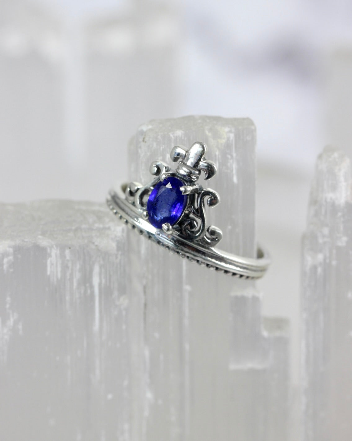Sapphire Crown Ring