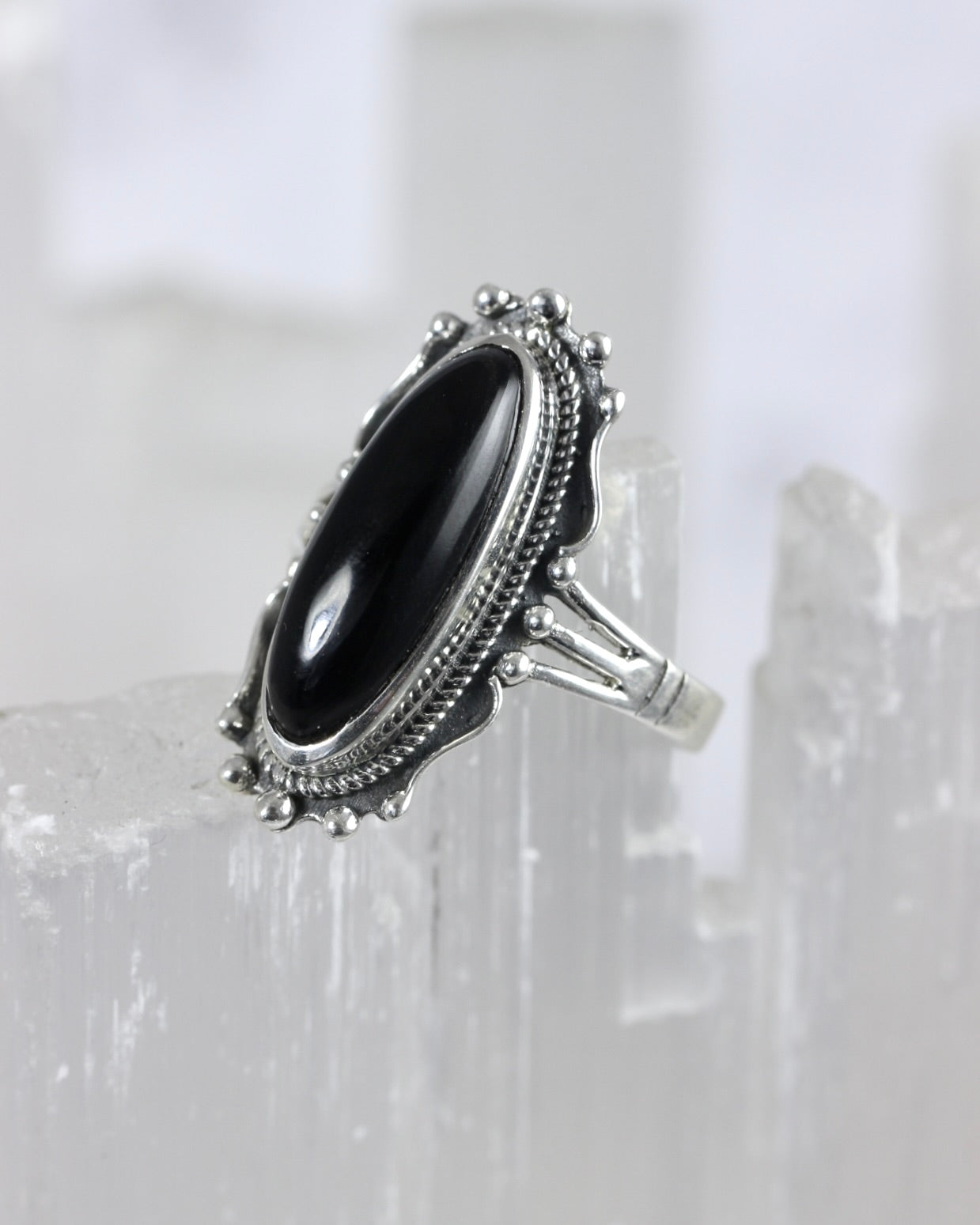 Black Onyx Statement Ring