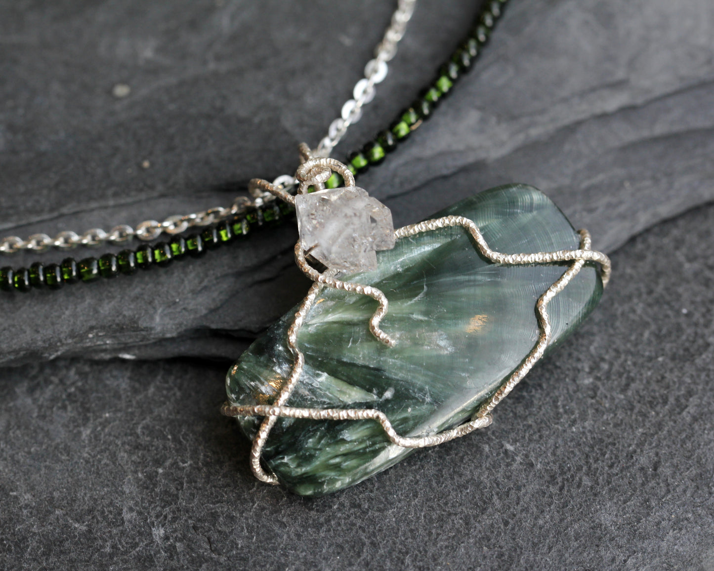 Seraphinite Herkimer Necklace