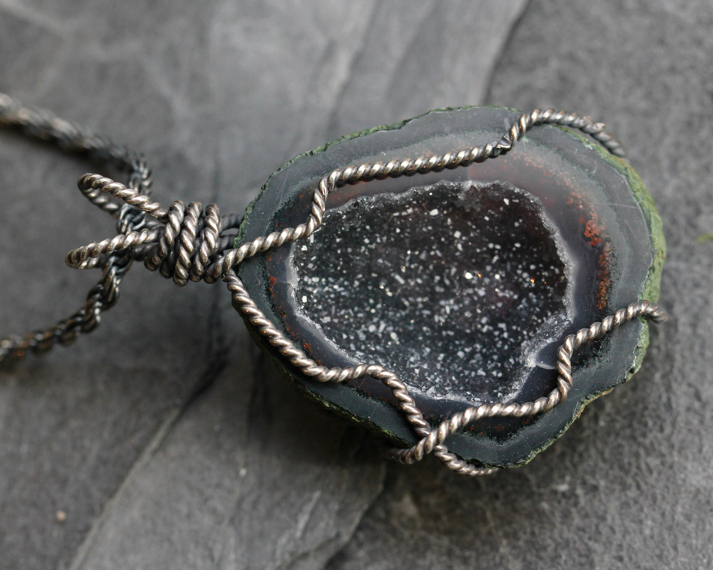 Tobasco Geode Pendant Necklace