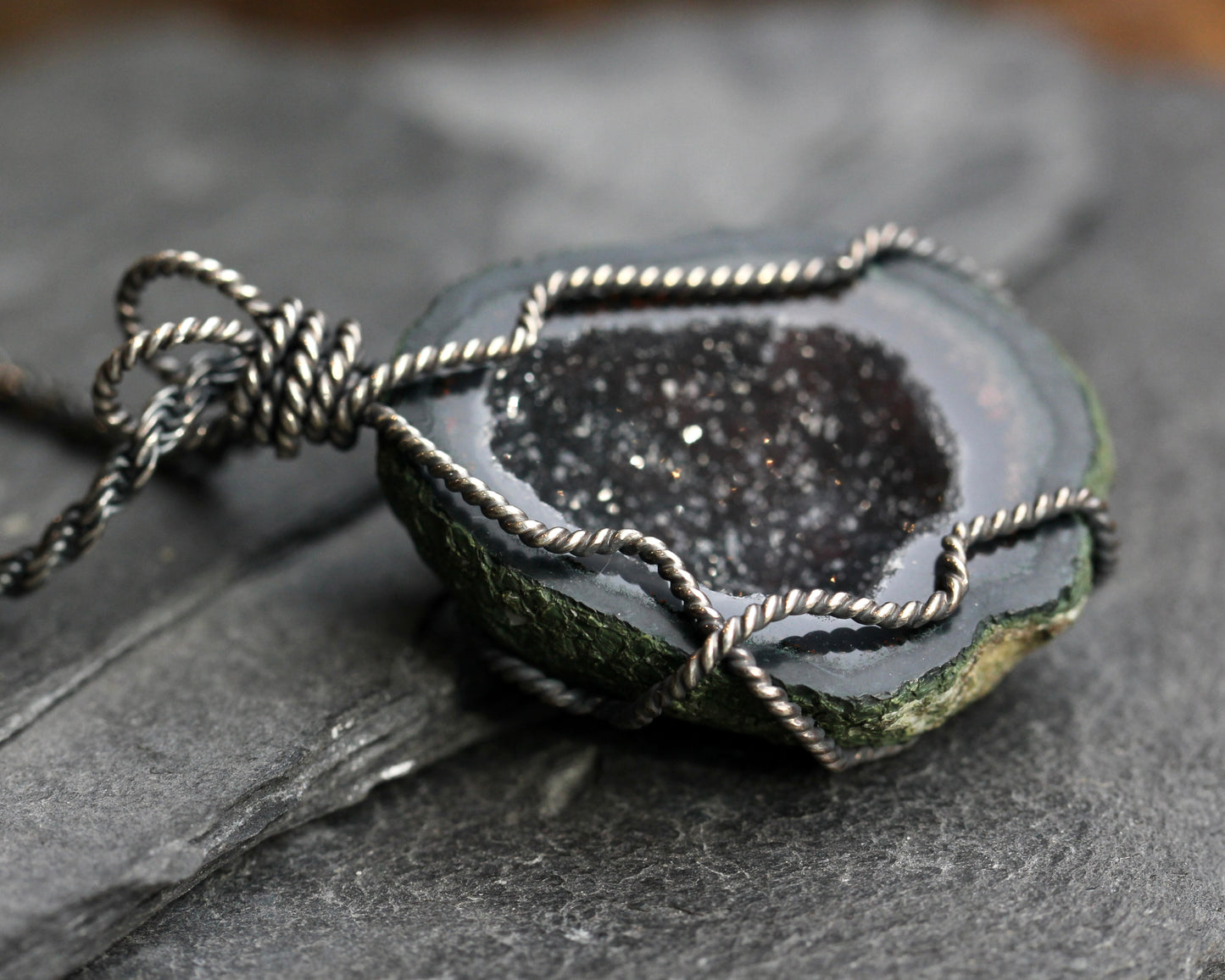 Tobasco Geode Pendant Necklace