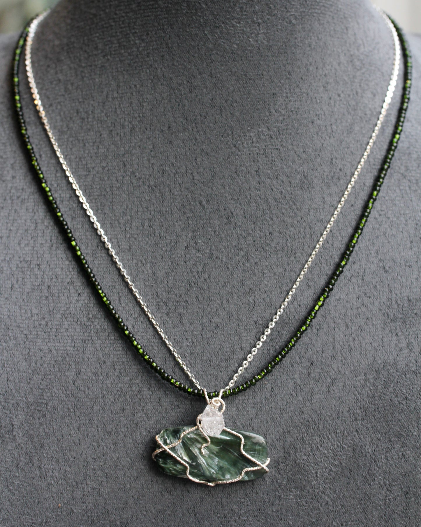Seraphinite Herkimer Necklace