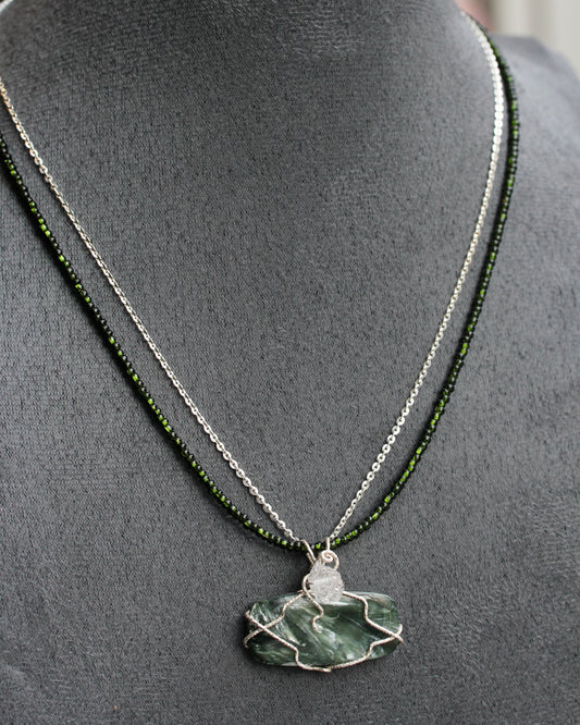 Seraphinite Herkimer Necklace