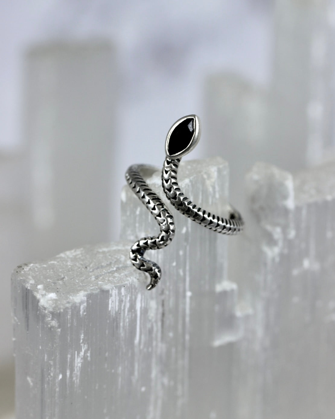 Gemstone Snake Rings