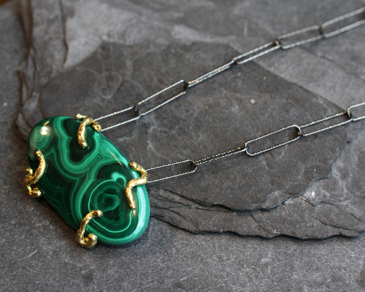 Chunky Malachite Necklace