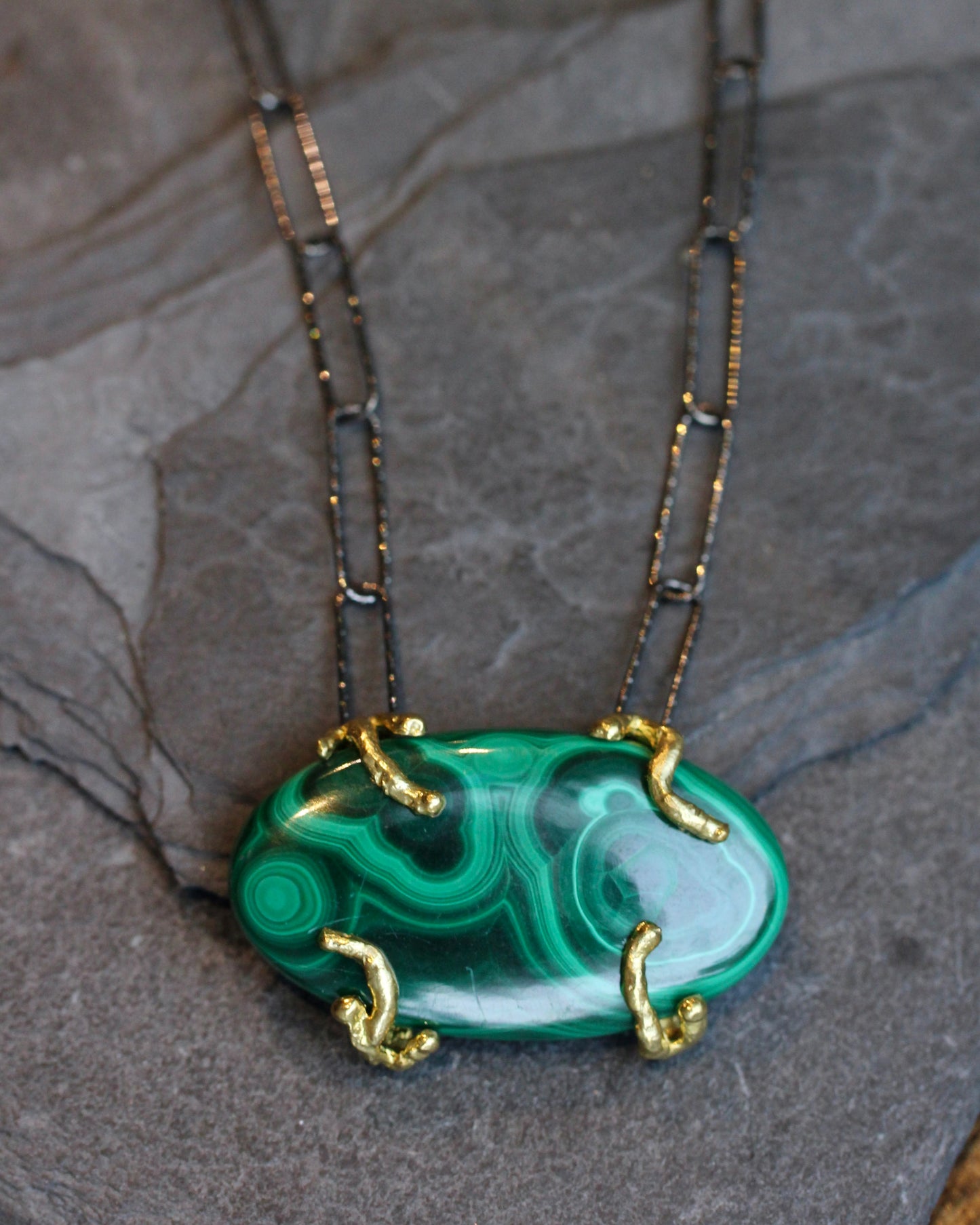 Chunky Malachite Necklace