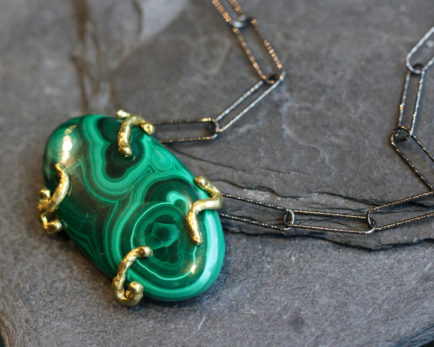 Chunky Malachite Necklace