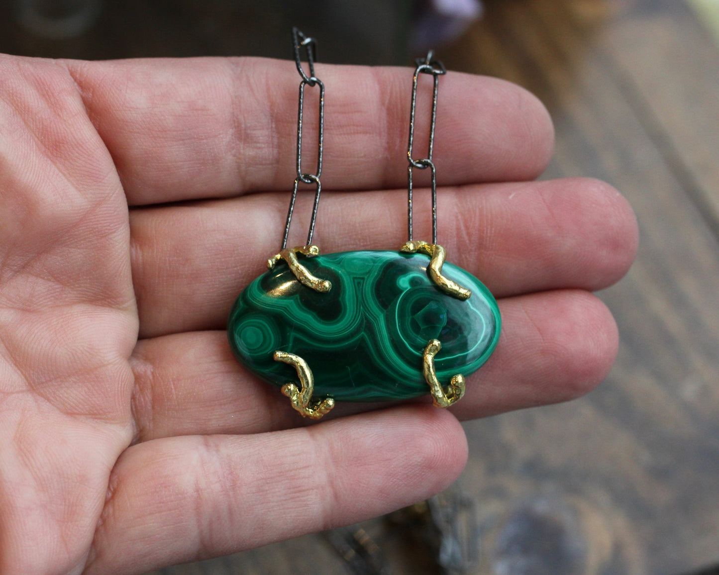 Chunky Malachite Necklace
