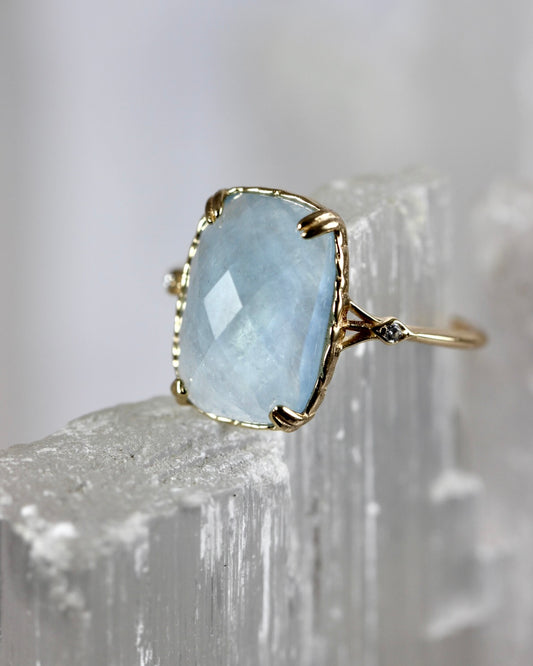 Aquamarine Gold Ring