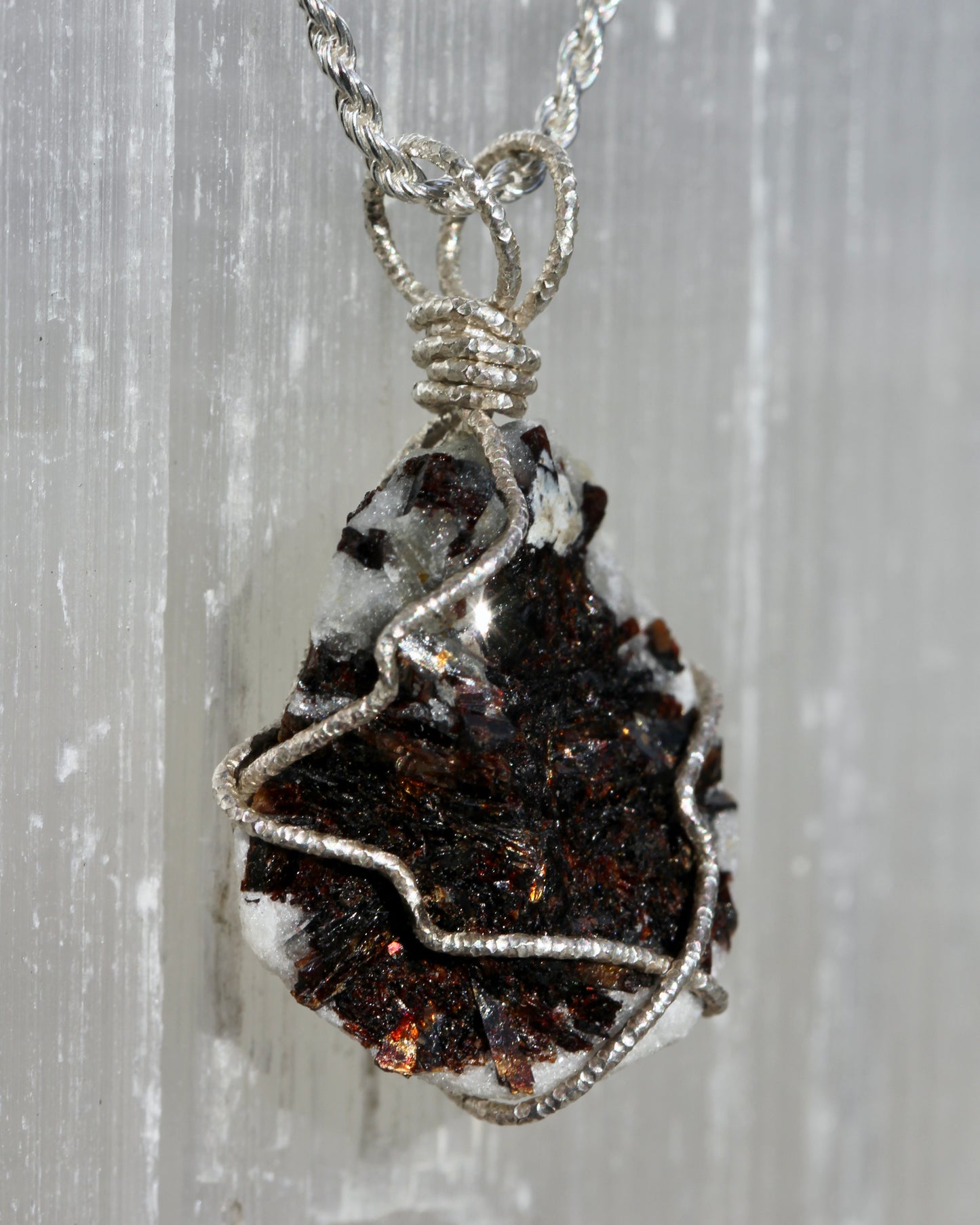 Astrophyllite Silver Necklace