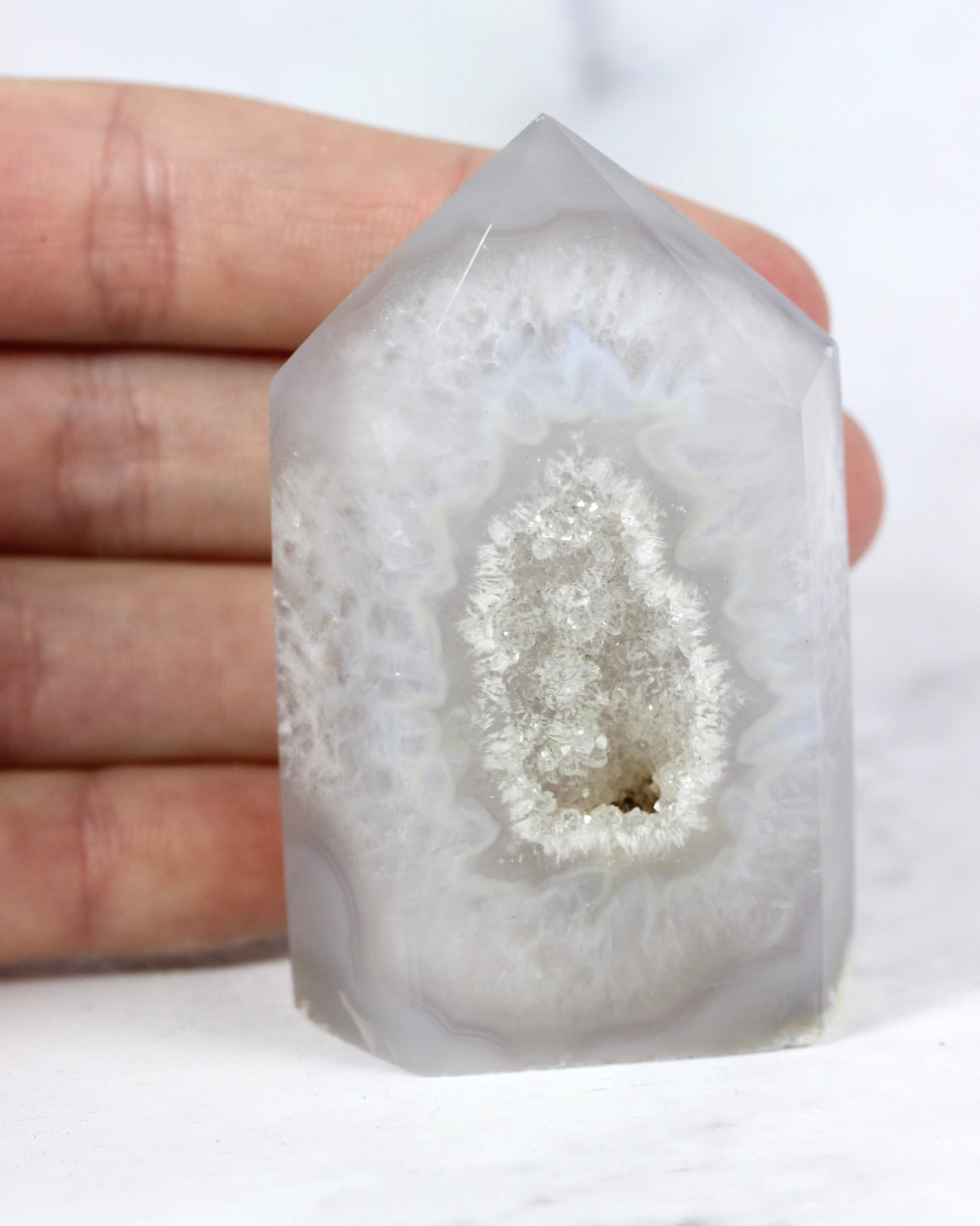 Small Agate Druzy Points