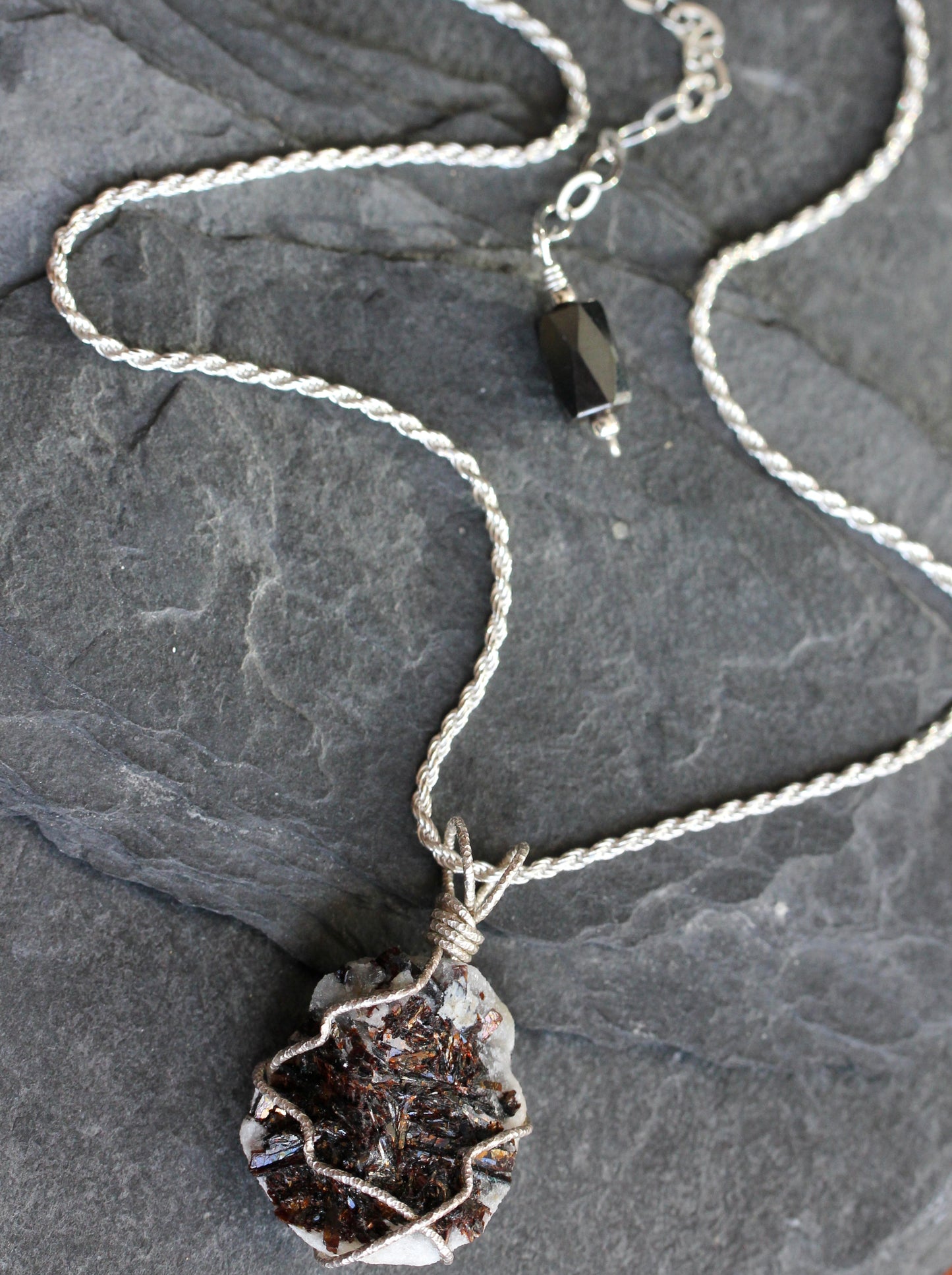 Astrophyllite Silver Necklace