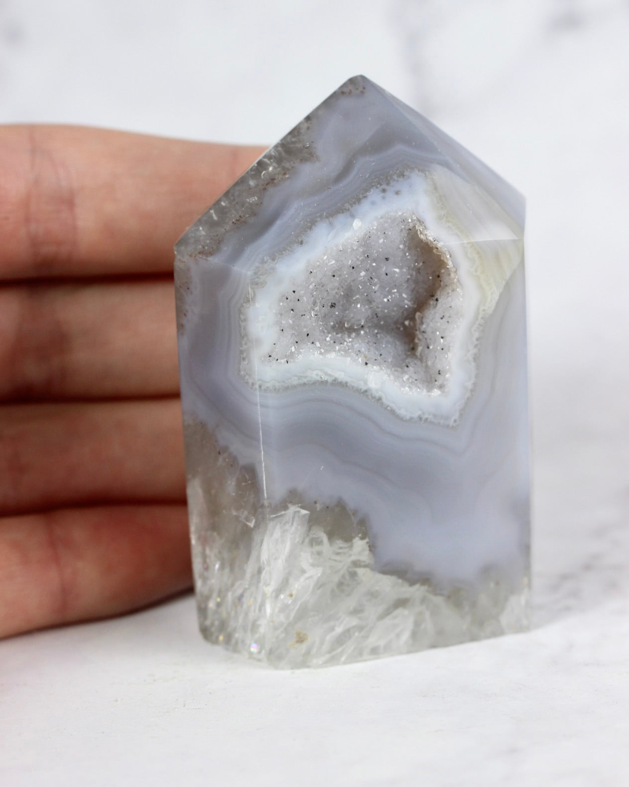 Small Agate Druzy Points