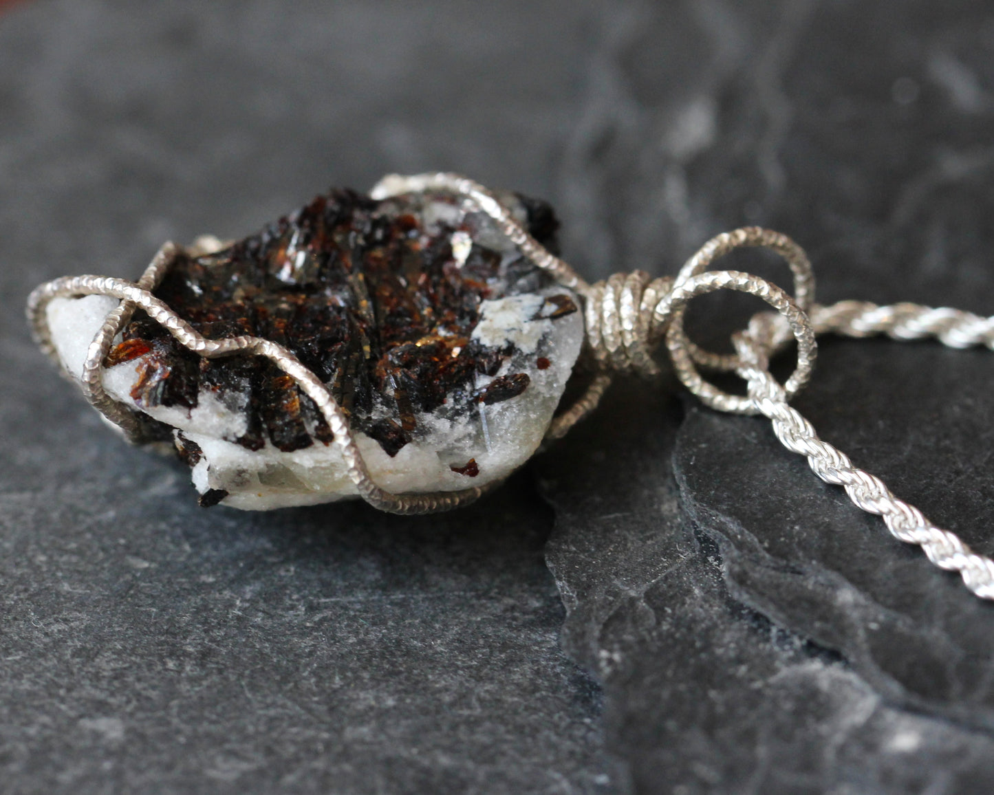 Astrophyllite Silver Necklace