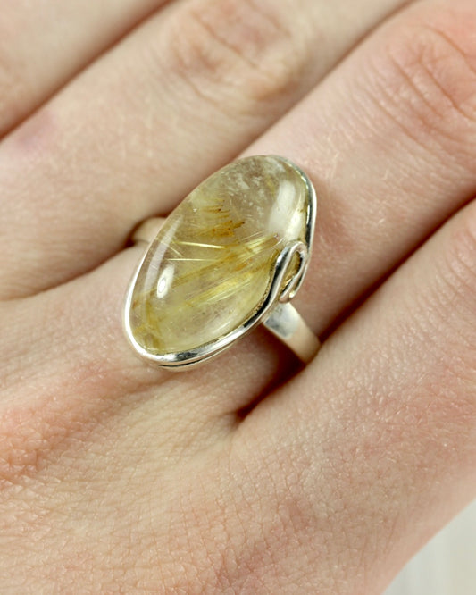 Rutilated Quartz Whimsical Ring