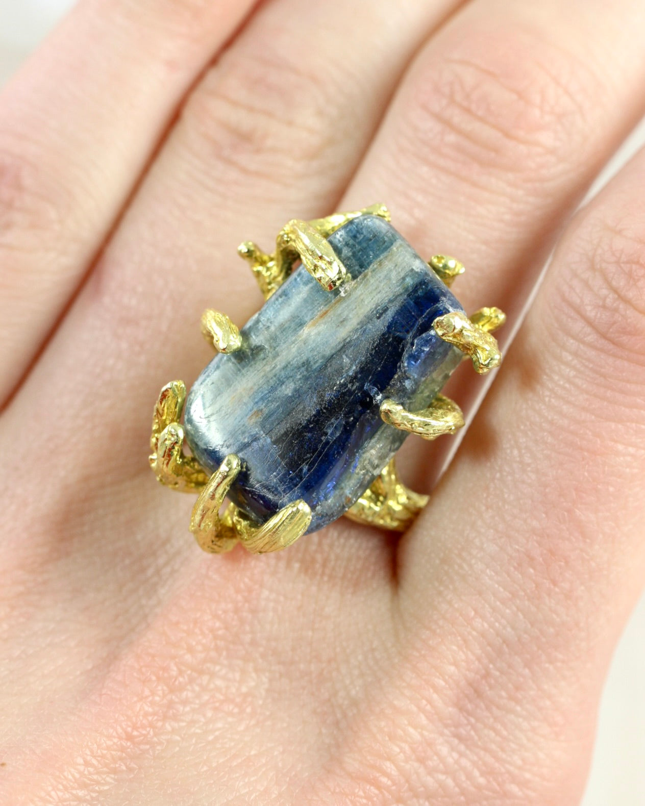 Kyanite Branch Statement Ring