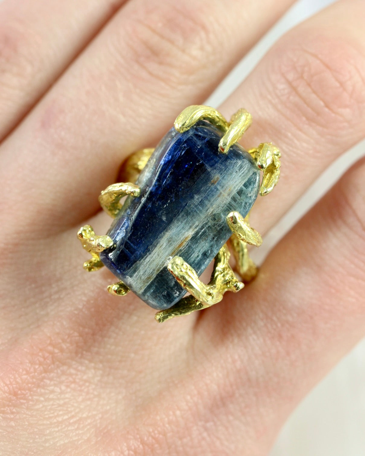 Kyanite Branch Statement Ring