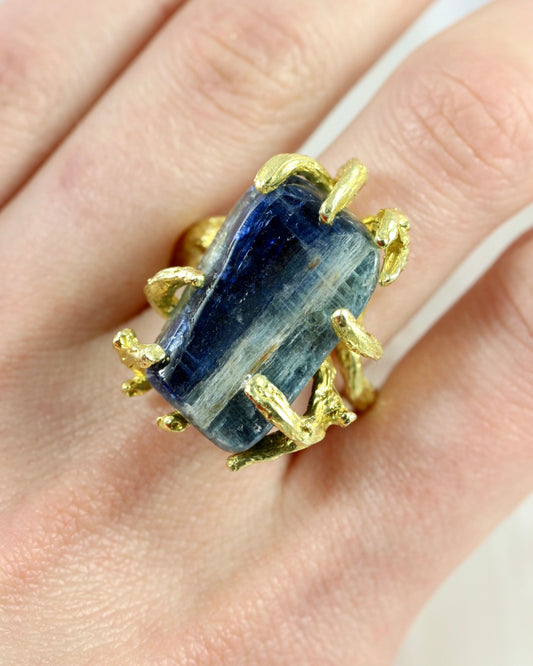 Kyanite Branch Statement Ring