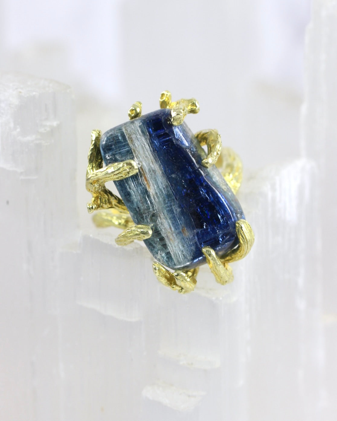 Kyanite Branch Statement Ring