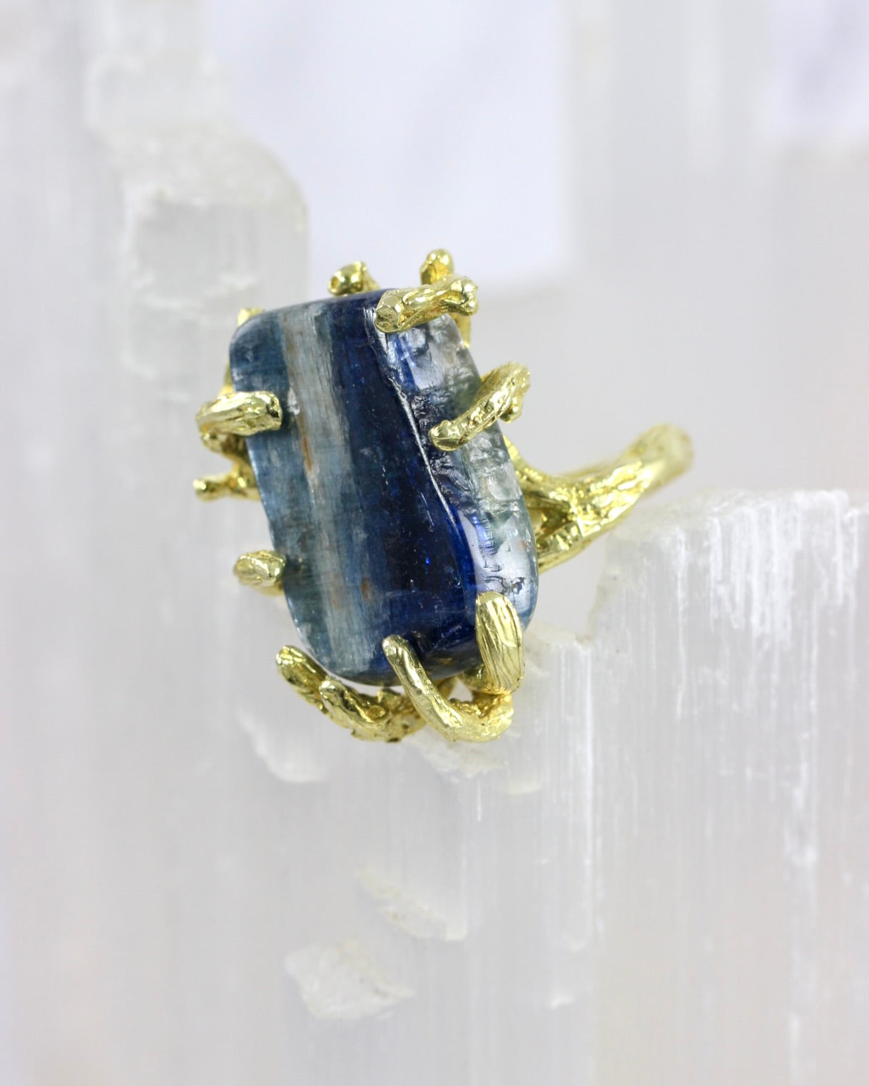 Kyanite Branch Statement Ring