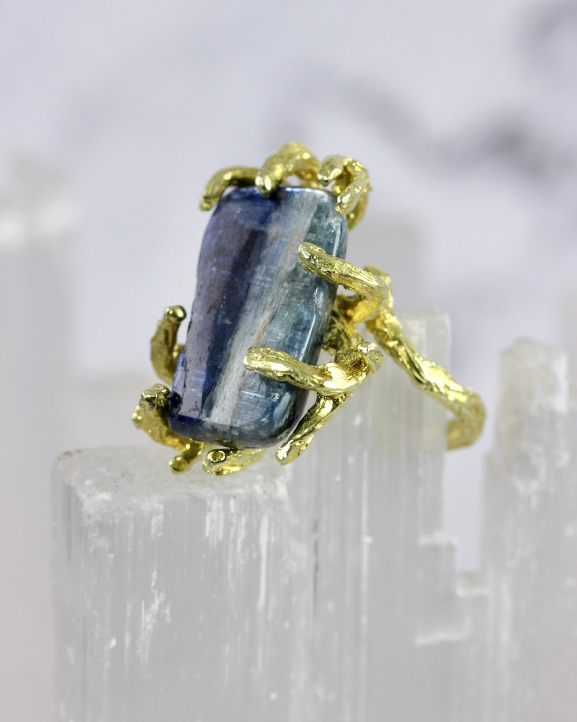 Kyanite Branch Statement Ring
