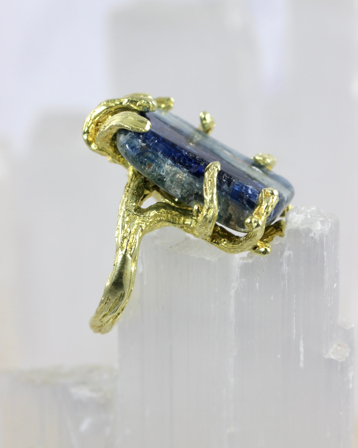 Kyanite Branch Statement Ring