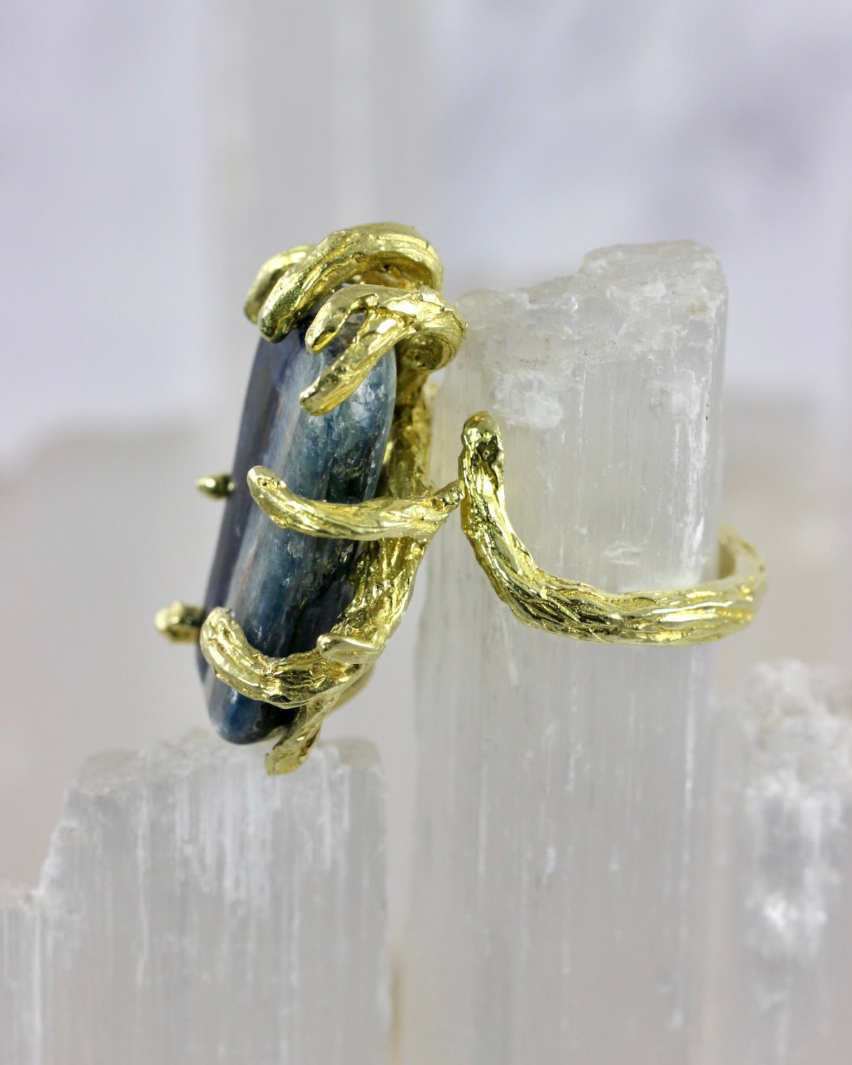 Kyanite Branch Statement Ring
