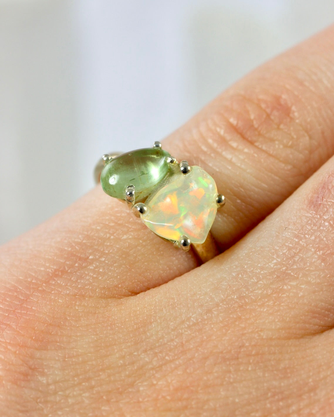Multi Gemstone Opal Rings
