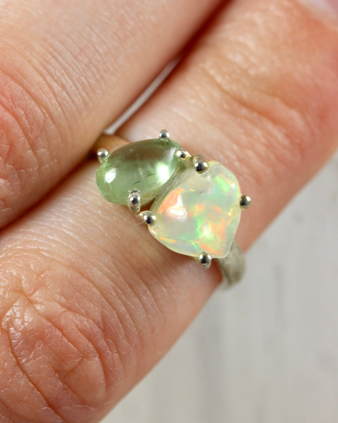 Multi Gemstone Opal Rings