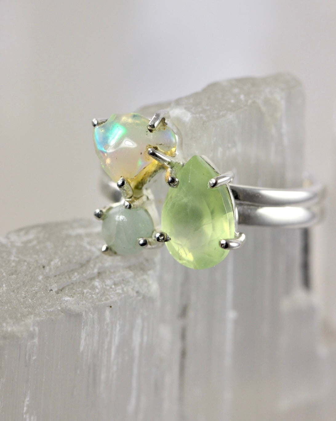 Multi Gemstone Opal Rings
