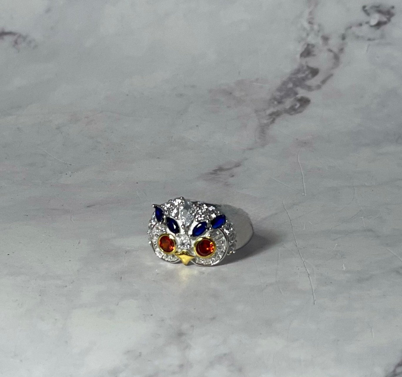 Silver Owl Ring