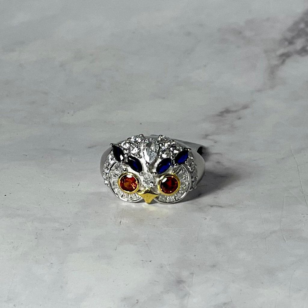 Silver Owl Ring