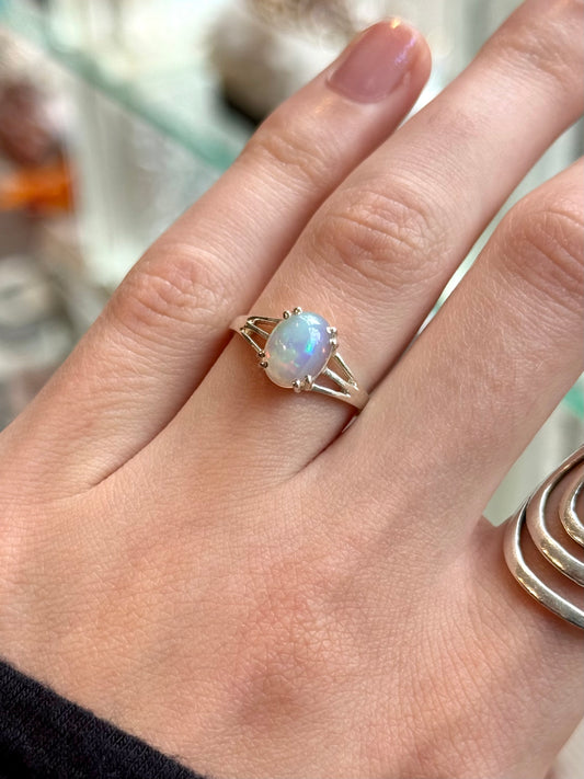 Ethiopian Opal Silver Ring