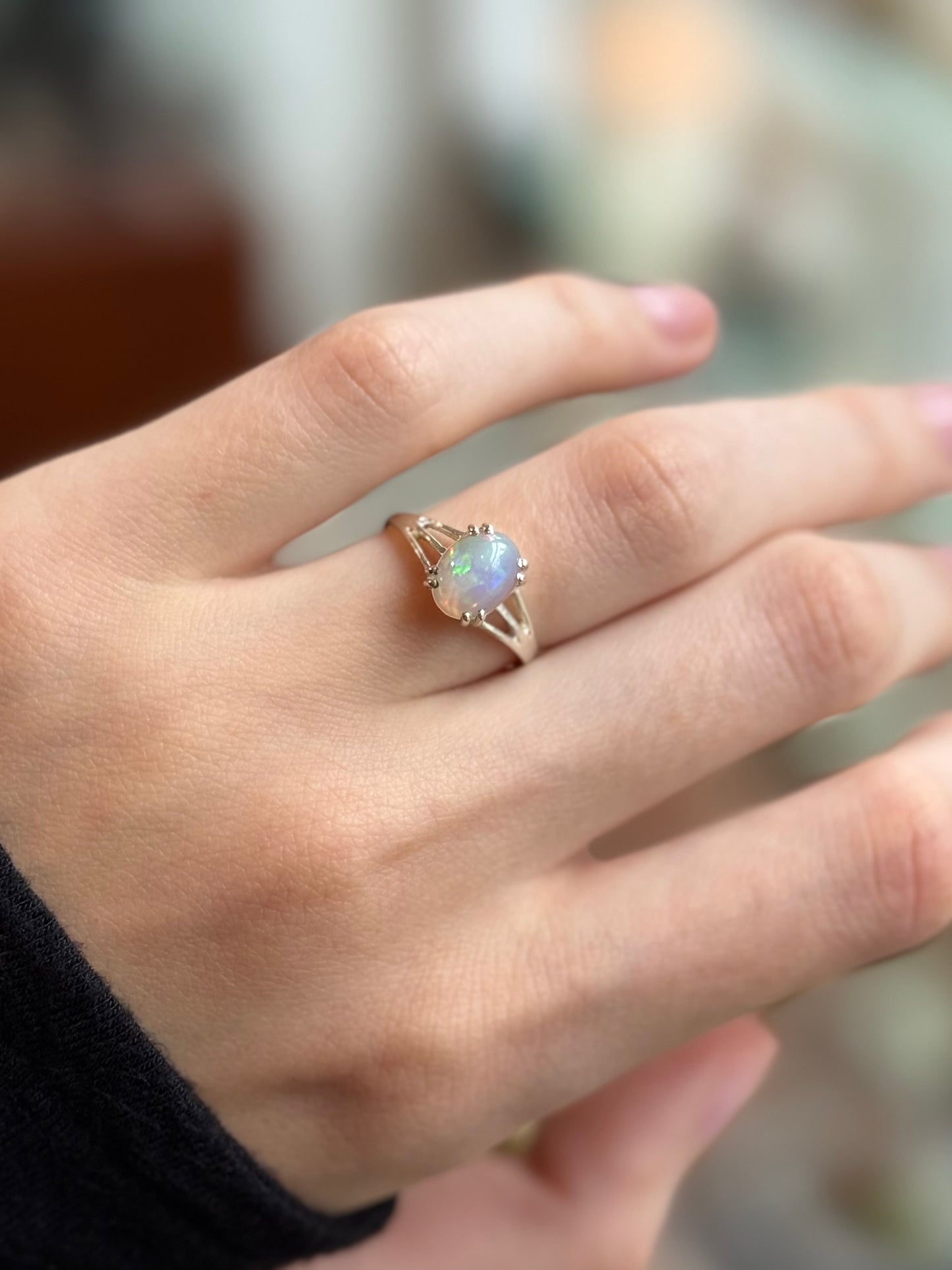 Ethiopian Opal Silver Ring