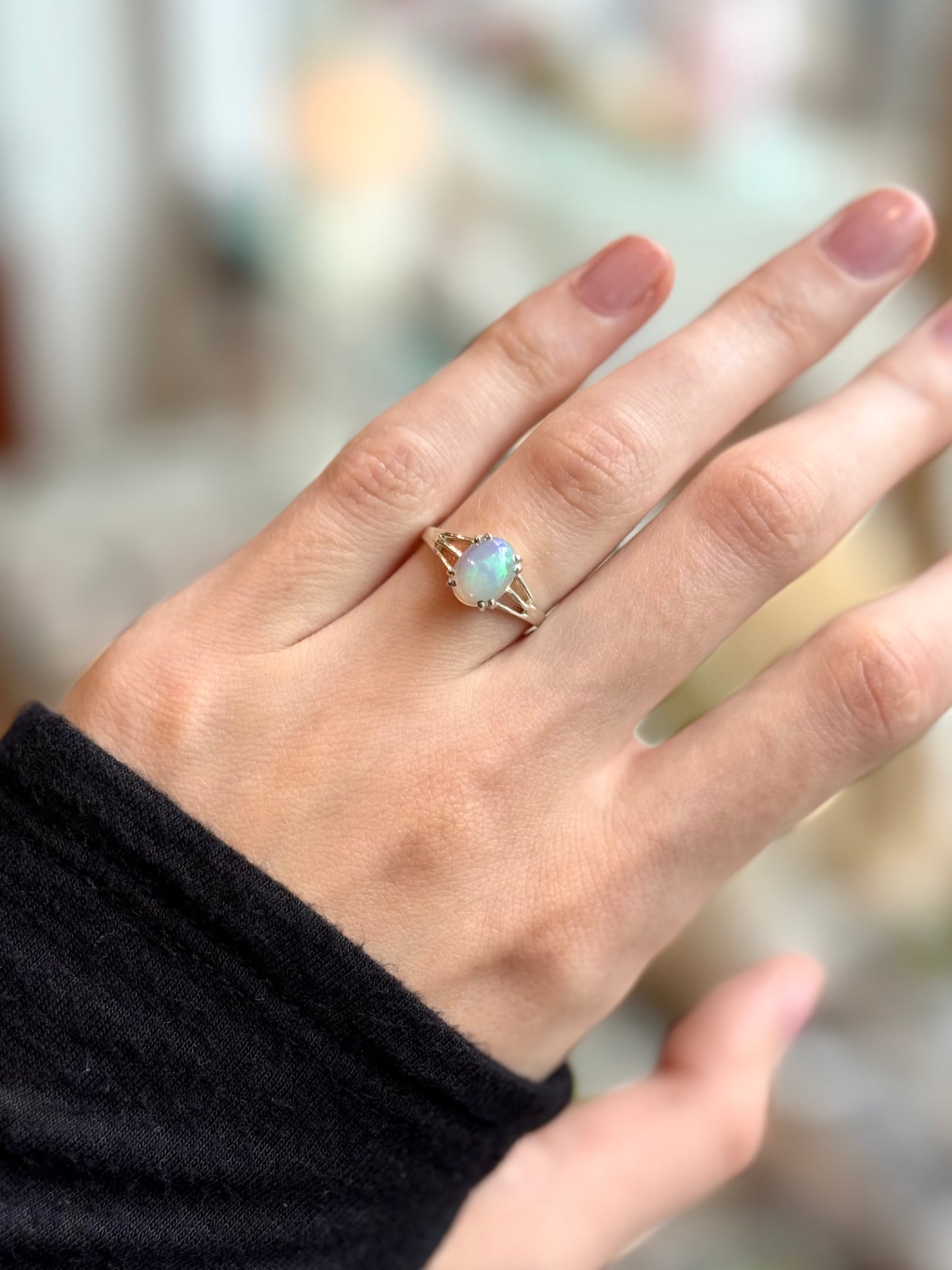 Ethiopian Opal Silver Ring