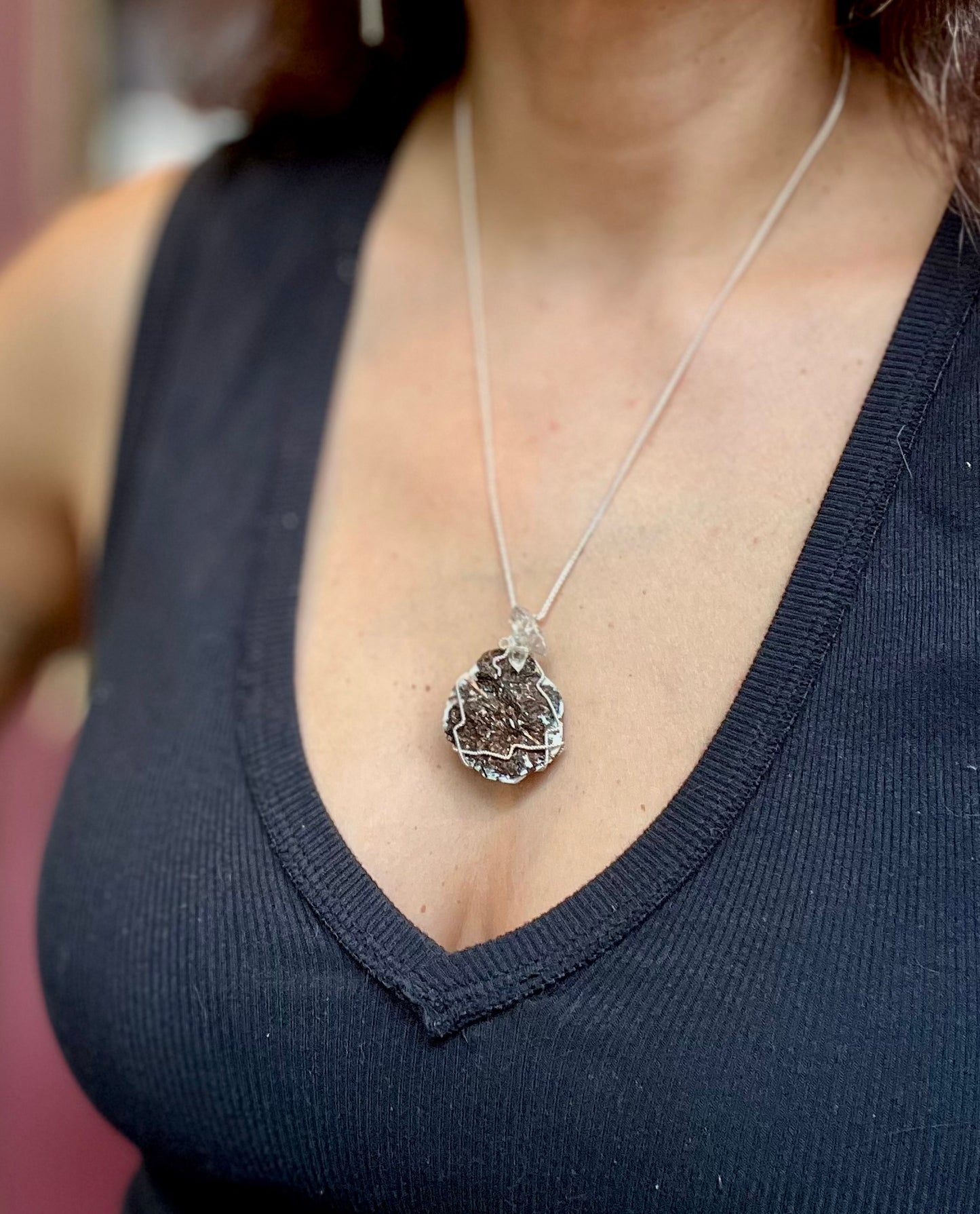 Astrophyllite Quartz Necklace