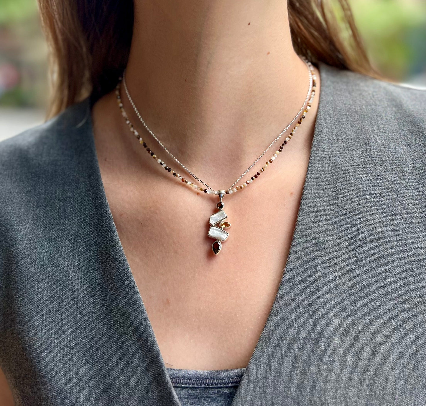 Smokey Pearl Necklace